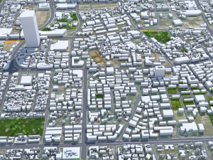 Foshan Guangdong city Province China 55km Modello 3D