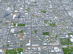 Foshan Guangdong city Province China 55km Modello 3D