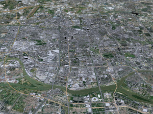 Foshan Guangdong city Province China 55km Modello 3D
