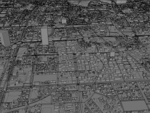 Foshan Guangdong city Province China 55km Modello 3D