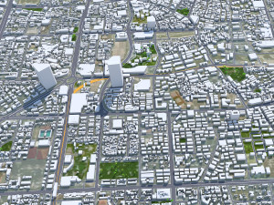 Foshan Guangdong city Province China 55km Modello 3D