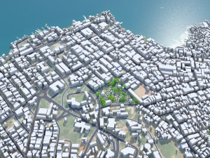 Freetown city Sierra Leone 20km Modèle 3D