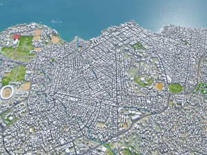 Freetown city Sierra Leone 20km Modèle 3D