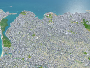 Freetown city Sierra Leone 20km Modèle 3D
