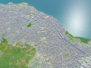Freetown city Sierra Leone 20km Modèle 3D