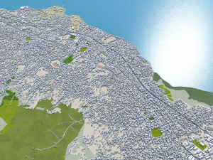Freetown city Sierra Leone 20km Modèle 3D