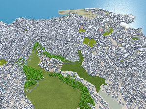 Freetown city Sierra Leone 20km Modèle 3D