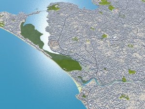 Freetown city Sierra Leone 20km Modèle 3D