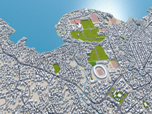 Freetown city Sierra Leone 20km Modèle 3D