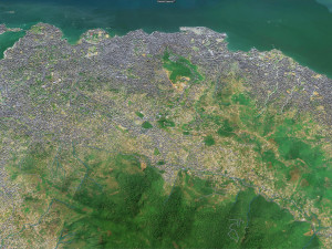 Freetown city Sierra Leone 20km Modèle 3D