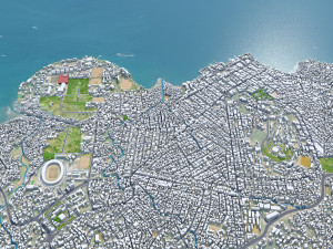 Freetown city Sierra Leone 20km Modèle 3D