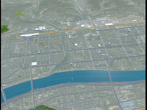 Fushun city Liaoning China 55km 3D मॉडल