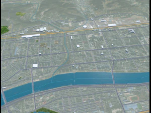 Cidade de Fushun Liaoning China 55 km Modelo 3D