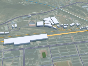 Fushun city Liaoning China 55km 3D मॉडल