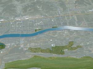 Fushun city Liaoning China 55km 3D मॉडल