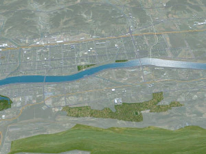 Cidade de Fushun Liaoning China 55 km Modelo 3D