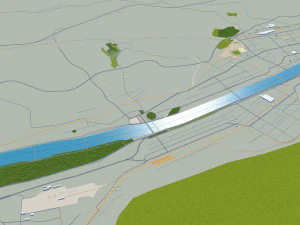 Cidade de Fushun Liaoning China 55 km Modelo 3D