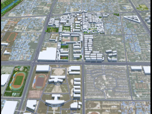 Fuyang city Anhui China 30km 3D 模型