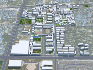 Fuyang city Anhui China 30km 3D 模型