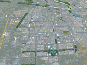 Fuyang city Anhui China 30km 3D 模型