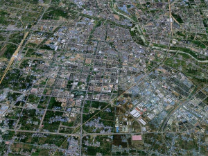 Fuyang city Anhui China 30km 3D Model