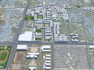 Fuyang city Anhui China 30km 3D 模型