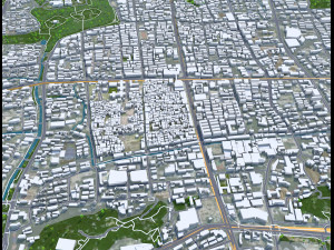 Fuzhou city Fujian China 80km 3D Модель