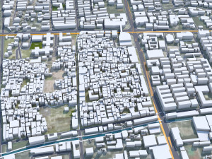 Fuzhou city Fujian China 80km 3D Модель