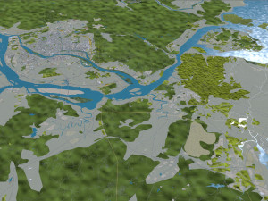 Fuzhou city Fujian China 80km 3D Модель