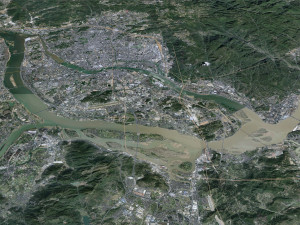 Fuzhou city Fujian China 80km 3D Модель