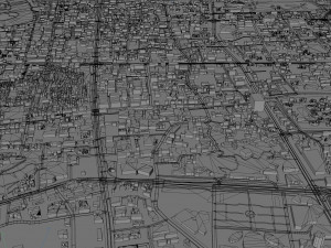 Fuzhou city Fujian China 80km 3D Модель
