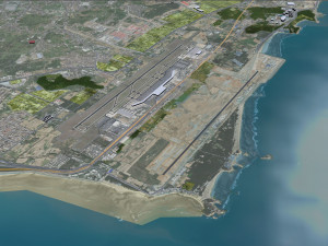 Fuzhou city Fujian China 80km 3D Модель