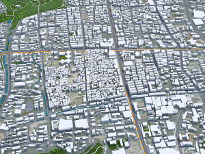 Fuzhou city Fujian China 80km 3D Модель