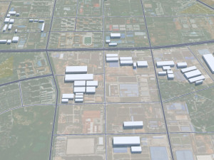 Fuzhou city Jiangxi China 25km Modelo 3D