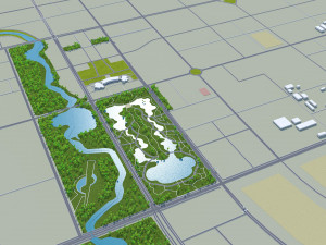 Fuzhou city Jiangxi China 25km Modelo 3D