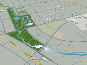 Fuzhou city Jiangxi China 25km Modelo 3D
