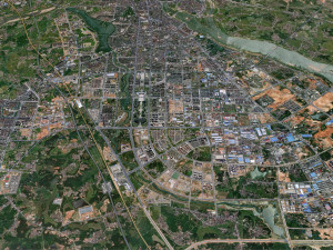 Fuzhou city Jiangxi China 25km Modelo 3D
