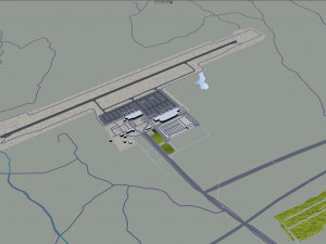 Ganzhou city Jiangxi China 50km Modèle 3D