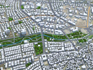 Cidade de Gaziantep Turquia 35 km Modelo 3D