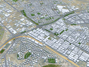 Cidade de Gaziantep Turquia 35 km Modelo 3D