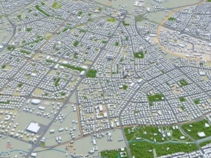 Cidade de Gaziantep Turquia 35 km Modelo 3D