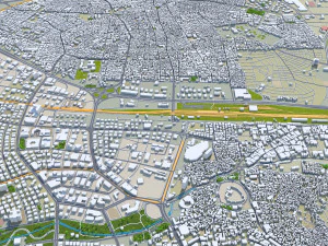 Cidade de Gaziantep Turquia 35 km Modelo 3D