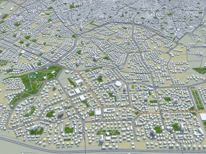 Cidade de Gaziantep Turquia 35 km Modelo 3D
