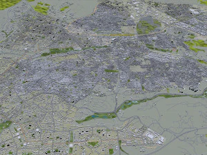 Cidade de Gaziantep Turquia 35 km Modelo 3D
