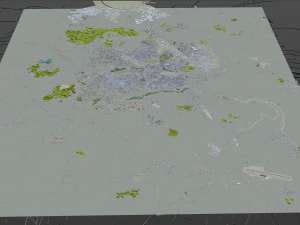 Cidade de Gaziantep Turquia 35 km Modelo 3D