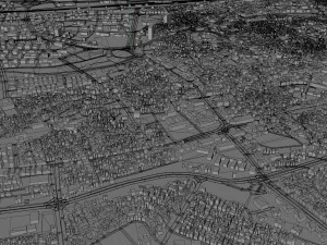 Cidade de Gaziantep Turquia 35 km Modelo 3D