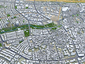 Cidade de Gaziantep Turquia 35 km Modelo 3D
