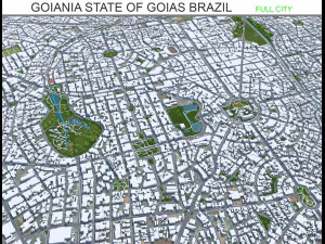 Goiania city State of Goias Brazil 50km 3D Model