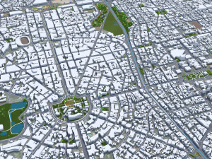 巴西戈亚斯州戈亚尼亚市 50公里 3D 模型