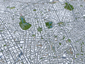 巴西戈亚斯州戈亚尼亚市 50公里 3D 模型